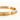ゴールドカラーバングルのラウンド型クリアカラー装飾の接写